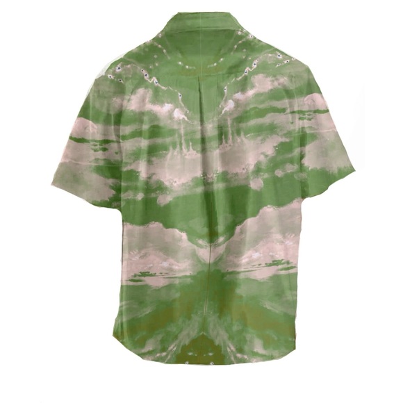Retrovert DREAMSCAPE BUTTON UP - GREEN - Picture 2 of 3